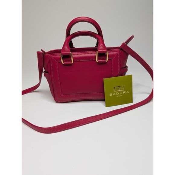 Aleksandra Badura Ladylike Mini Bag Calfskin Top-Handle Tote Bag Fuchsia - Picture 2 of 15